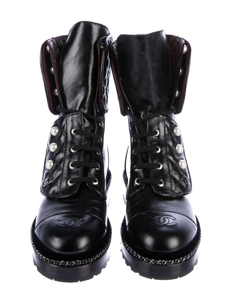 chanel military boots|chanel combat boots women.